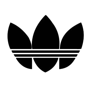 Adidas old logo listed in famous logos decals.