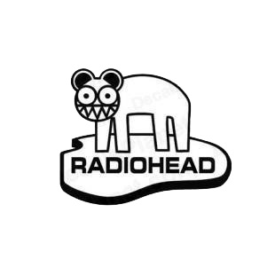 Radiohead music band listed in music and bands decals.