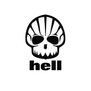 Funny hell shell parody funny decals, decal sticker #2025