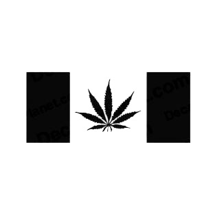 Funny Canada Flag Pot Leaf Marijuana listed in funny decals.