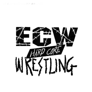 Wrestling ECW Hard core wresling listed in famous logos decals.