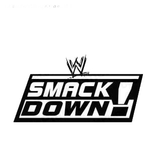 Wrestling Smack Down listed in famous logos decals.