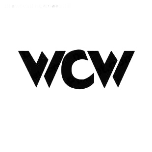 Wrestling WCW listed in famous logos decals.