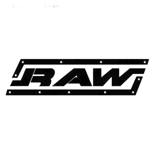 Wrestling RAW listed in famous logos decals.