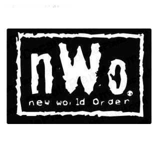 Wrestling NWO New world order listed in famous logos decals.