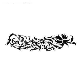 Wall flower ornament listed in flowers decals.