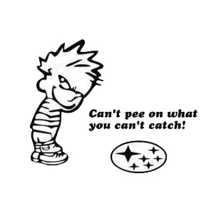 Funny Windshild Sticker on Pee On What You Can T Catch Subaru Funny Decals  Decal Sticker  2162