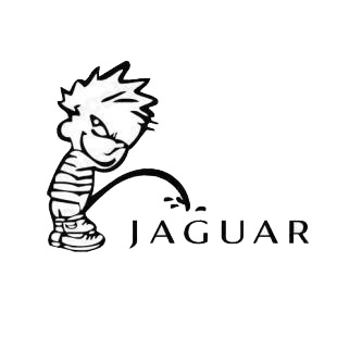 Vynil Stickers Funny on Funny Pee On Jaguar Item 2186