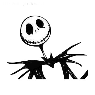 Jack Skellington pumpkin king listed in characters decals.