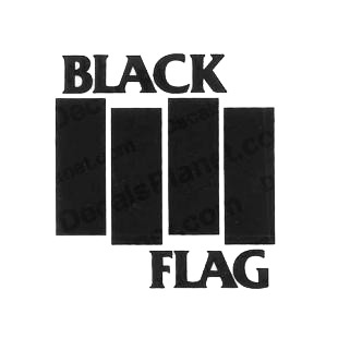 Black Flag band music listed in music and bands decals.
