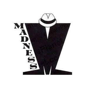 Madness band music listed in music and bands decals.