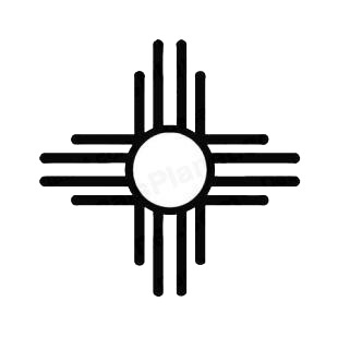 Zia sun symbol  listed in miscellaneous decals.