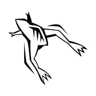 Jumping frog listed in amphibians decals.