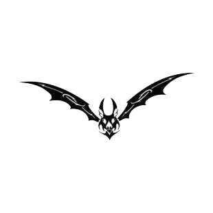 Bat with wings open listed in bats decals.