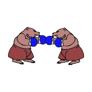 Two bears boxing listed in bears decals.