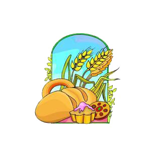 Wheat products listed in agriculture decals.