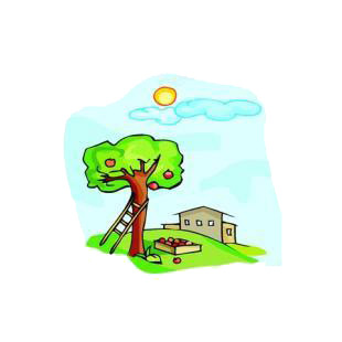 Apple tree listed in agriculture decals.