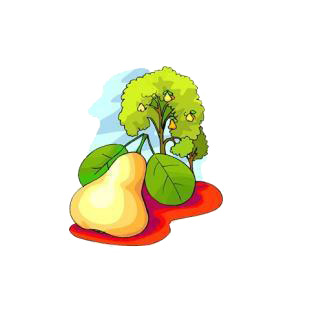 Pear tree listed in agriculture decals.