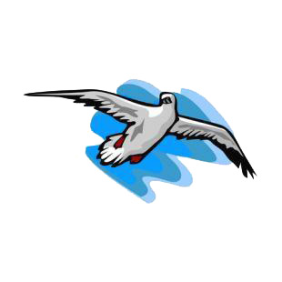 Flying seagull listed in birds decals.