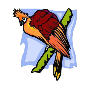 Red bird listed in birds decals.