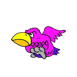 Angry pink bird listed in birds decals.