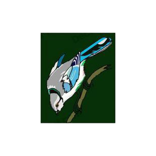 Bird on twig listed in birds decals.