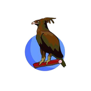 Crested eagle listed in birds decals.