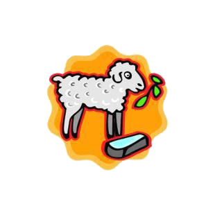 Sheep listed in agriculture decals.