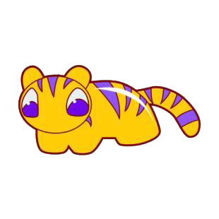 Baby tiger listed in cats decals.