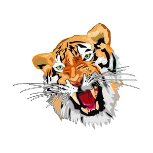 Angry tiger listed in cats decals.