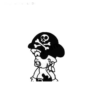 Maggie Simpson pirate the Simpsons listed in characters decals.