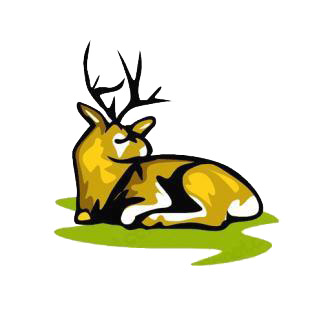 Deer laying down listed in deer decals.