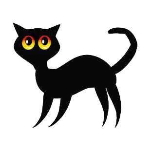 Black cat listed in cats decals.