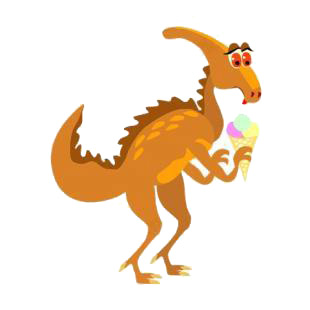 Dinosaur eating ice cream listed in dinosaurs decals.