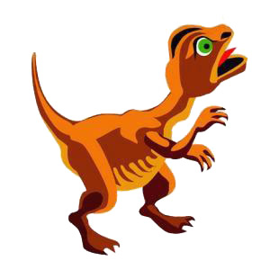 Scared dinosaur listed in dinosaurs decals.