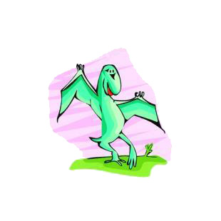 Green pterodactyl listed in dinosaurs decals.