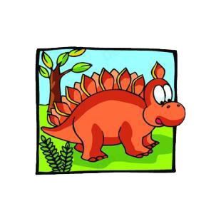 Baby stegosaurus listed in dinosaurs decals.