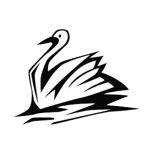 Swan floating listed in birds decals.