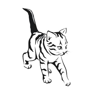Cat walking listed in cats decals.