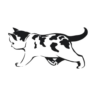 Cat walking listed in cats decals.