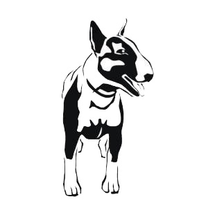 Boston bull terrier listed in dogs decals.