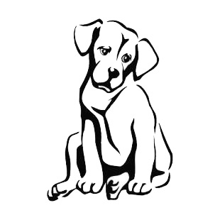 Labrador retriever listed in dogs decals.