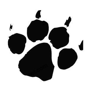 Paw print listed in dogs decals.
