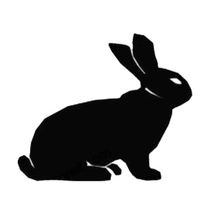 Rabbit sitting down listed in farm decals.
