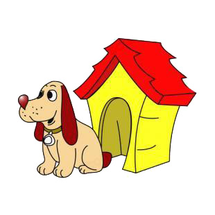 Beagle with dog house listed in dogs decals.