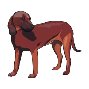 Brown dog listed in dogs decals.