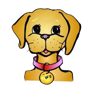 Female dog face listed in dogs decals.