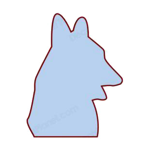 Dog silhouette listed in dogs decals.