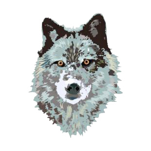 Wolf face listed in dogs decals.