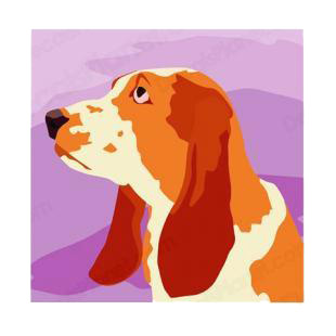 Sad beagle listed in dogs decals.